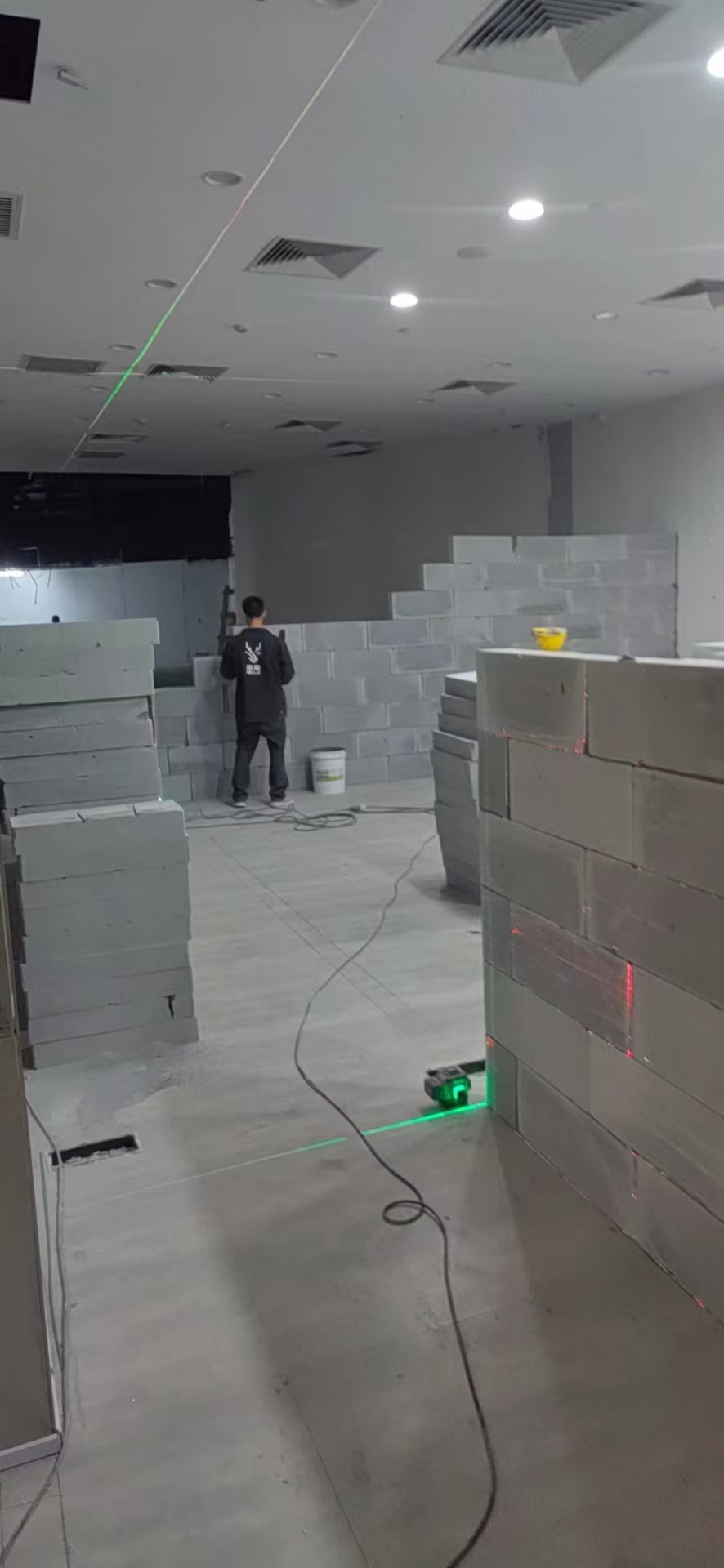 泡沫砖隔墙现场参考图